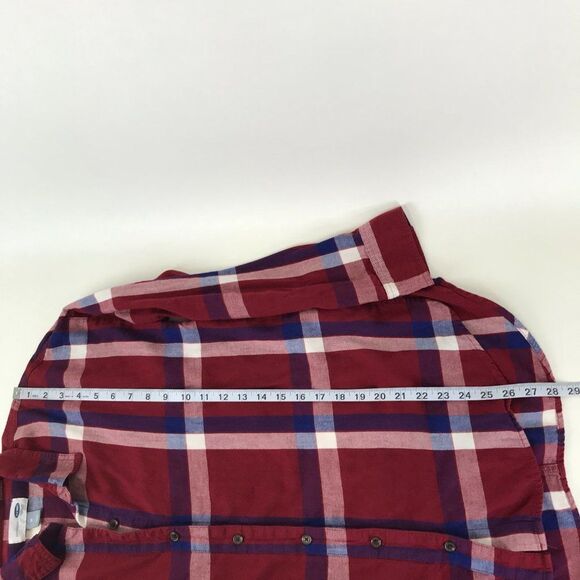 Old Navy Boyfriend Button Down Flannel Shirt Women's Size Medium Long Sleeves - Picture 7 of 8